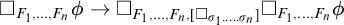 white medium square Subscript upper F 1 comma midline horizontal ellipsis comma upper F Sub Subscript n Subscript Baseline phi right arrow white medium square Subscript upper F 1 comma midline horizontal ellipsis comma upper F Sub Subscript n Subscript comma white medium square Sub Subscript sigma 1 comma midline horizontal ellipsis comma sigma Sub Sub Subscript n Sub Subscript Subscript Baseline white medium square Subscript upper F 1 comma midline horizontal ellipsis comma upper F Sub Subscript n Subscript Baseline phi