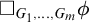 white medium square Subscript upper G 1 comma midline horizontal ellipsis comma upper G Sub Subscript m Subscript Baseline phi
