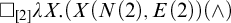 white medium square Subscript 2 Baseline lamda upper X period left parenthesis upper X left parenthesis upper N left parenthesis 2 right parenthesis comma upper E left parenthesis 2 right parenthesis right parenthesis left parenthesis and right parenthesis