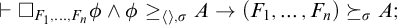 right tack white medium square Subscript upper F 1 comma midline horizontal ellipsis comma upper F Sub Subscript n Subscript Baseline phi and phi greater than or equals Subscript left angle bracket right angle bracket comma sigma Baseline upper A right arrow left parenthesis upper F 1 comma midline horizontal ellipsis comma upper F Subscript n Baseline right parenthesis succeeds above single line equals Subscript sigma Baseline upper A semicolon