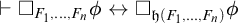 right tack white medium square Subscript upper F 1 comma midline horizontal ellipsis comma upper F Sub Subscript n Subscript Baseline phi left right arrow white medium square Subscript German h left parenthesis upper F 1 comma midline horizontal ellipsis comma upper F Sub Subscript n Subscript right parenthesis Baseline phi