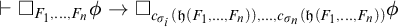 right tack white medium square Subscript upper F 1 comma midline horizontal ellipsis comma upper F Sub Subscript n Subscript Baseline phi right arrow white medium square Subscript c Sub Subscript sigma Sub Sub Subscript i Sub Subscript Subscript left parenthesis German h left parenthesis upper F 1 comma midline horizontal ellipsis comma upper F Sub Subscript n Subscript right parenthesis right parenthesis comma midline horizontal ellipsis comma c Sub Subscript sigma Sub Sub Subscript n Sub Subscript Subscript left parenthesis German h left parenthesis upper F 1 comma midline horizontal ellipsis comma upper F Sub Subscript n Subscript right parenthesis right parenthesis Baseline phi