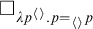 white medium square Subscript lamda p Sub Superscript left angle bracket right angle bracket Subscript period p equals left angle bracket right angle bracket Sub Subscript p Subscript Baseline