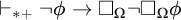 right tack Subscript asterisk plus Baseline not phi right arrow white medium square Subscript upper Omega Baseline not white medium square Subscript upper Omega Baseline phi