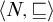 left angle bracket upper N comma square image of or equal to right angle bracket