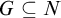 upper G subset of or equal to upper N