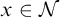 x element of script upper N
