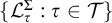 StartSet upper L Subscript tau Superscript upper Sigma Baseline colon tau element of script upper T EndSet