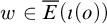 w element of ModifyingAbove upper E With bar left parenthesis iota left parenthesis o right parenthesis right parenthesis
