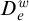 upper D Subscript e Superscript w