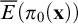 ModifyingAbove upper E With bar left parenthesis pi 0 left parenthesis bold x right parenthesis right parenthesis