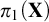 pi 1 left parenthesis bold upper X right parenthesis