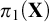 pi 1 left parenthesis bold upper X right parenthesis