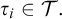 tau Subscript i Baseline element of upper T period