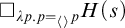 white medium square Subscript lamda p period p equals left angle bracket right angle bracket Sub Subscript p Subscript Baseline upper H left parenthesis s right parenthesis