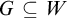 upper G subset of or equal to upper W