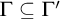 upper Gamma subset of or equal to upper Gamma prime