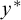y Superscript asterisk