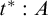 t Superscript asterisk Baseline colon upper A