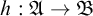h colon German upper A right arrow German upper B