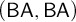 left parenthesis upper B upper A comma upper B upper A right parenthesis