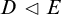 upper D normal subgroup of upper E
