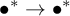 bullet Superscript asterisk Baseline right arrow bullet Superscript asterisk Baseline