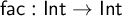 f a c colon upper I n t right arrow upper I n t