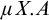 mu upper X period upper A