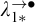 lamda Subscript 1 asterisk Superscript right arrow bullet