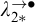 lamda Subscript 2 asterisk Superscript right arrow bullet