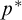 p Superscript asterisk