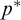 p Superscript asterisk