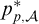 p Subscript p comma backslash cal upper A Superscript asterisk