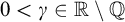 0 less than gamma element of double struck upper R divided by double struck upper Q