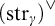 open parenthesis s t r sub y close parenthesis to the v power