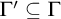 upper Gamma prime subset of or equal to upper Gamma