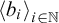 Open angle bracket b sub i close angle bracket with subscript i in script N.