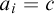 a Subscript i Baseline equals c