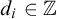 d Subscript i Baseline element of double struck upper Z