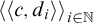 Open angle bracket c comma d sub i close angle bracket sub i in the set of natural numbers.