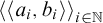 Double angle bracket open parenthesis a sub i comma b sub i close parenthesis double angle bracket sub i in script N.