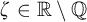 zeta element of double struck upper R divided by double struck upper Q
