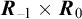 upper R Subscript negative 1 Baseline times upper R 0