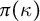 pi left parenthesis kappa right parenthesis