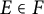 upper E element of upper F