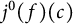 j Superscript 0 Baseline left parenthesis f right parenthesis left parenthesis c right parenthesis