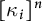 kappa Subscript i Baseline Superscript n
