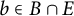 b element of upper B intersection upper E