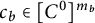 c Subscript b Baseline element of upper C Superscript 0 Baseline Superscript m Super Subscript b